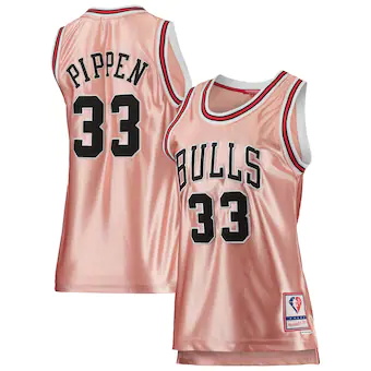 womens mitchell and ness scottie pippen pink chicago bulls-356